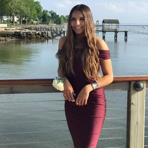 Elegant Off-Shoulder Burgundy Dress